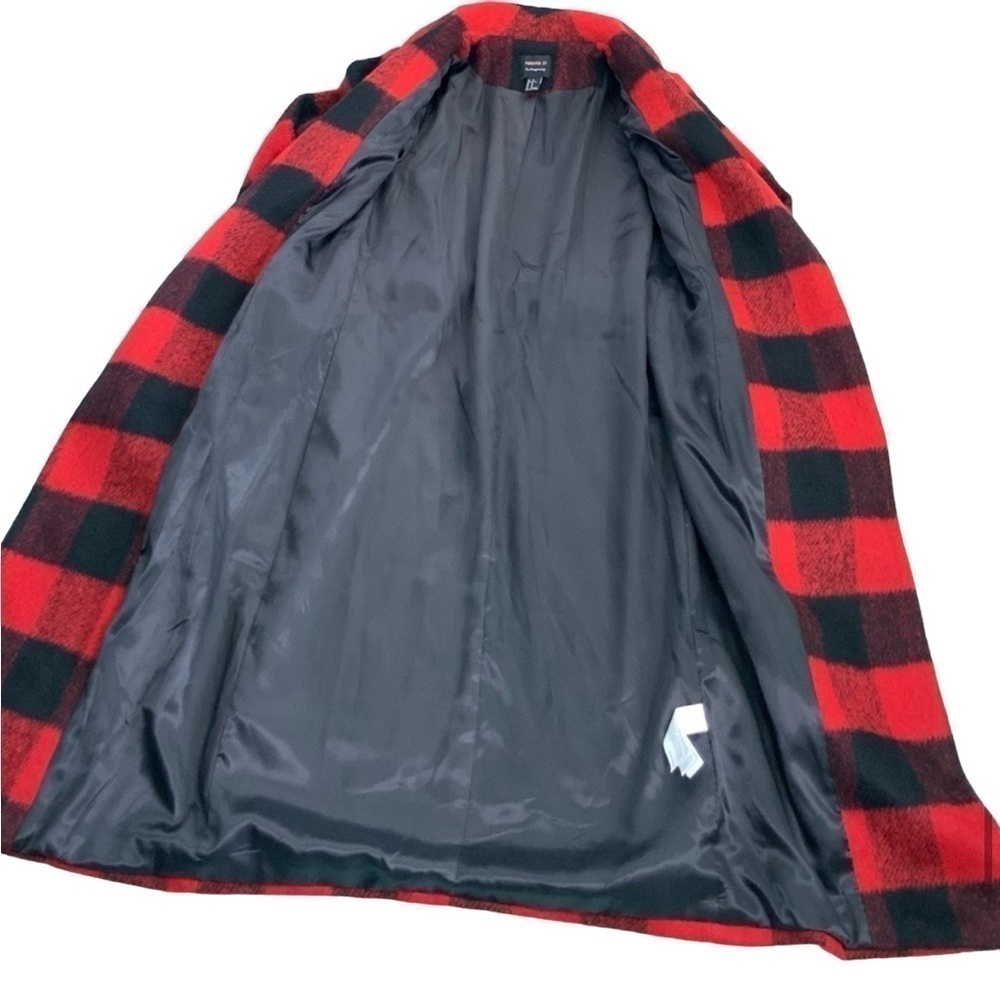 Forever 21 Brushed Buffalo Plaid Coat - Picture 5 of 7